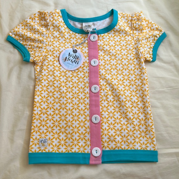 Wildflowers Daydream Believer Girls 4 Clementine Button Down Top NWT - Picture 3 of 8